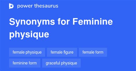 physique synonym|is physique masculine or feminine.